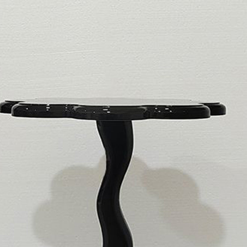 Scandinavian Petal Glass Steel End Table