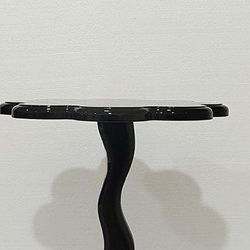 Scandinavian Petal Glass Steel End Table