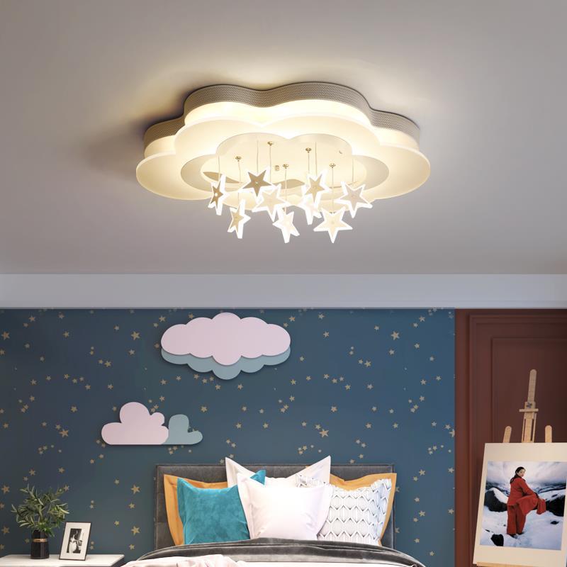 Nordic Star Cloud Acrylic LED Kids Flush Ceiling Light
