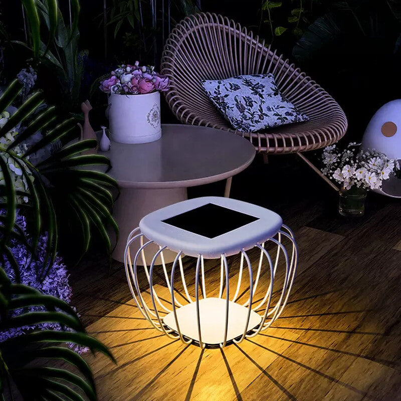 Solar Minimalist Cage LED Outdoor Landscape Light