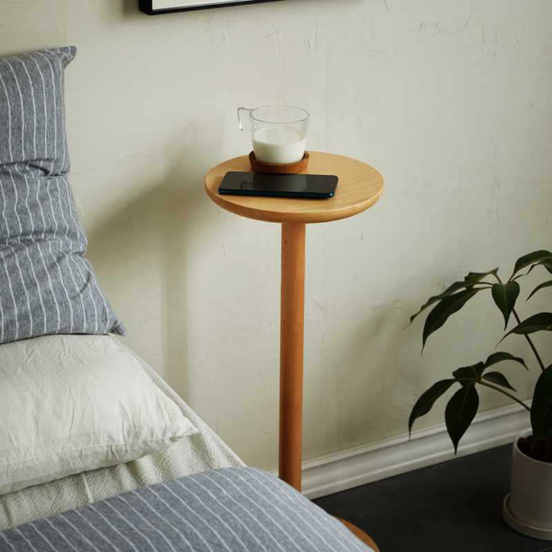 Minimalist Round Wood End Table