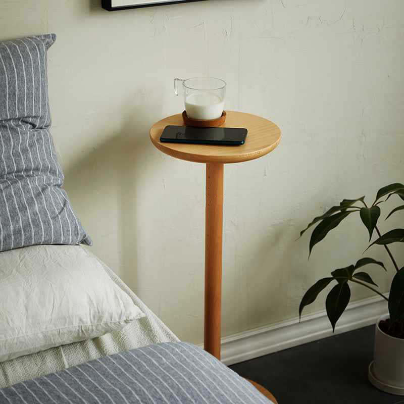 Minimalist Round Wood End Table