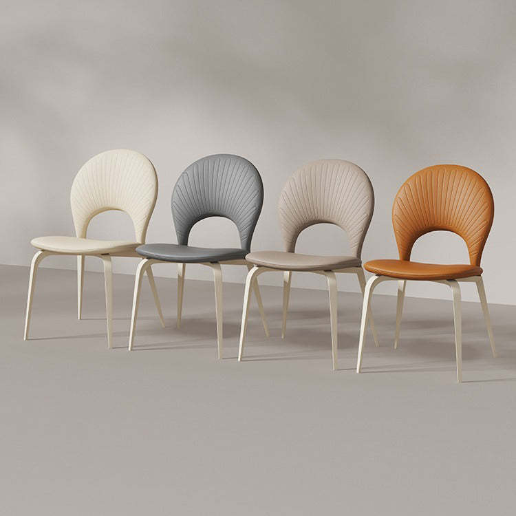 Nordic Faux Leather Steel Dining Chair