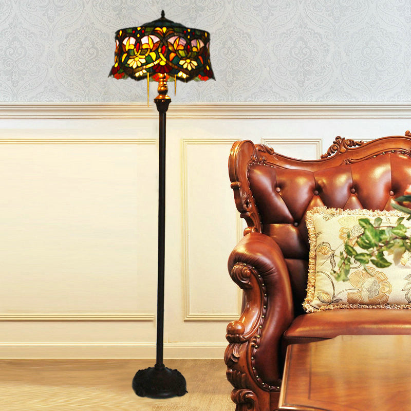 Tiffany lily floor lamps in glass — 220V-240V (UK/AU)