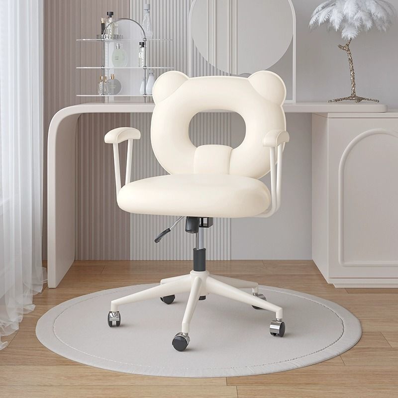 Nordic Leather Steel Iron Bear Desk Chair