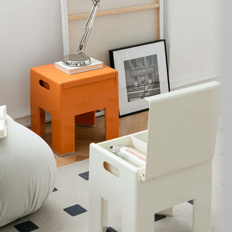 Contemporary Backless Plastic Chair