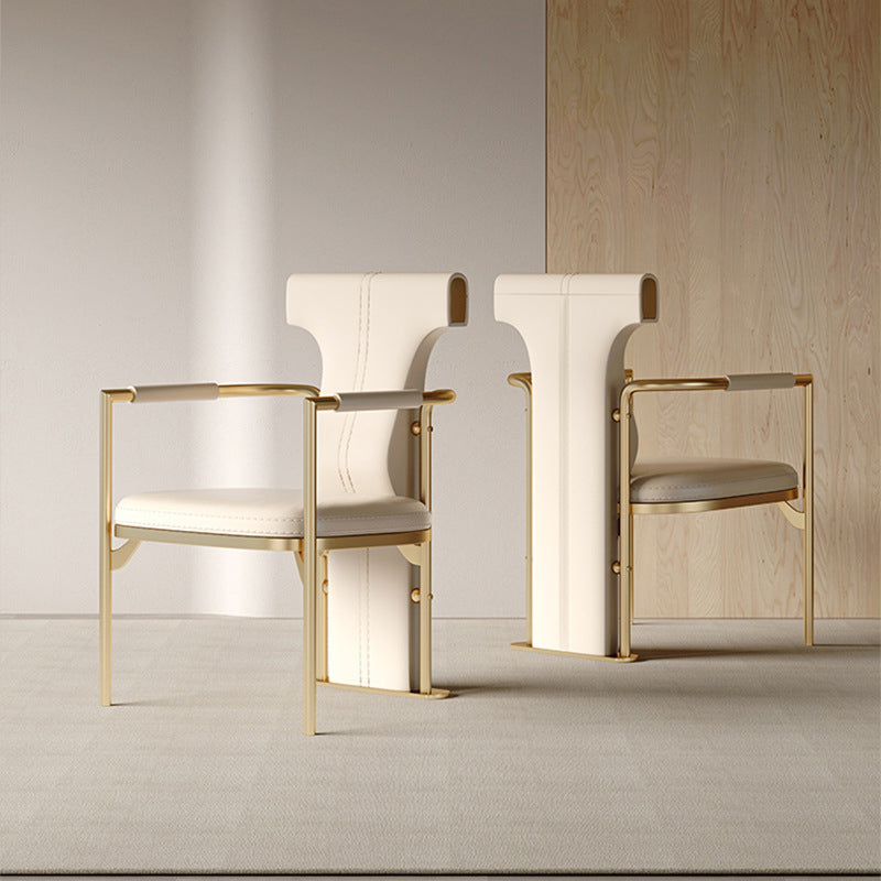 Modern Microfiber Leather Steel Dining Chair