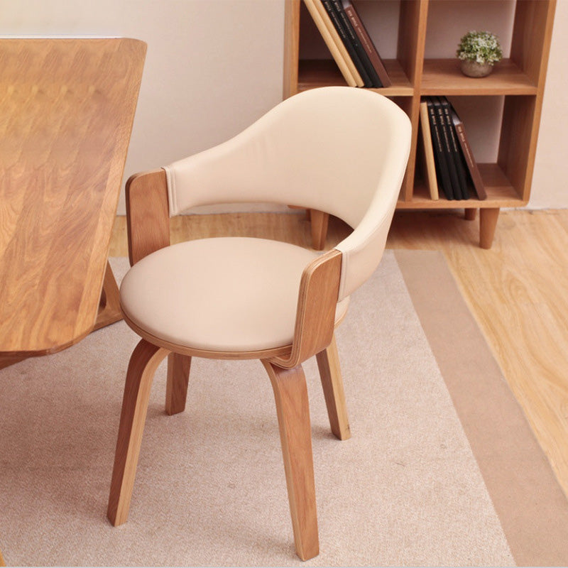 Nordic PU Leather Ergonomic Swivel Desk Chair