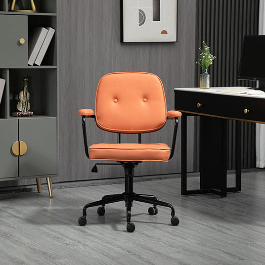 Scandinavian Fabric Wood Steel Nylon Desk Chair — Nylon / Gray