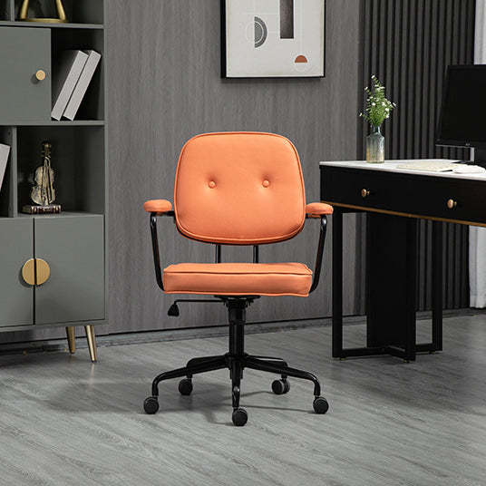 Scandinavian Fabric Wood Steel Nylon Desk Chair — Nylon / Gray