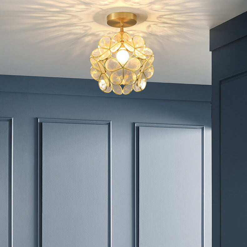 New Japanese Manual Petal Aisle Ceiling Light