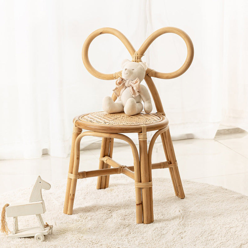 Japanese Rattan Bow-Knot Footstool — B
