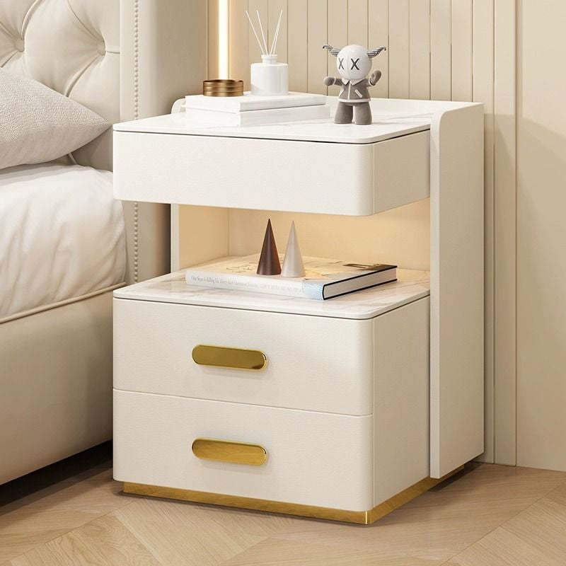 Contemporary Rock Nightstand 2-Drawer