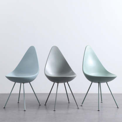 Contemporary Water Drop Plastic Dining Chair