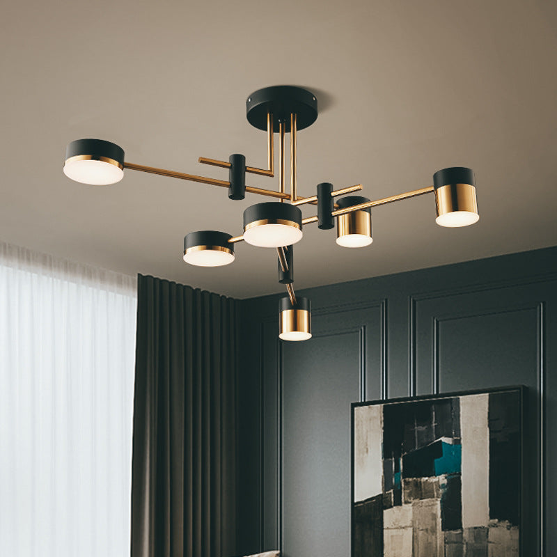 Scandinavian Iron Acrylic Round LED Ceiling Light