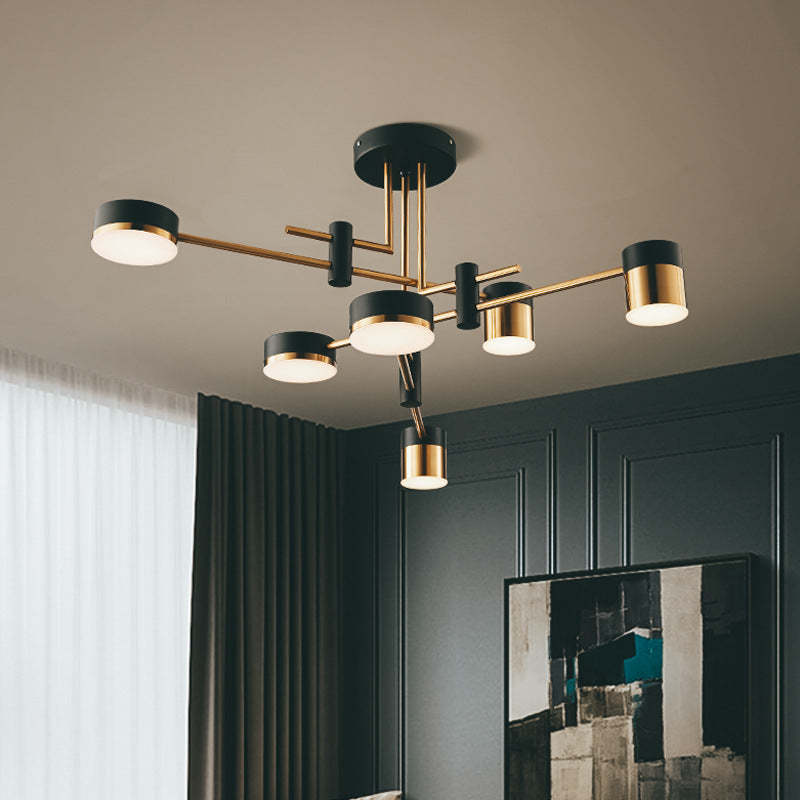 Scandinavian Iron Acrylic Round LED Ceiling Light