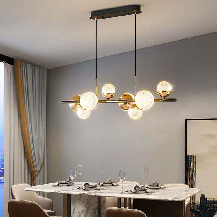 Luxury spherical island black acrylic iron wall lights