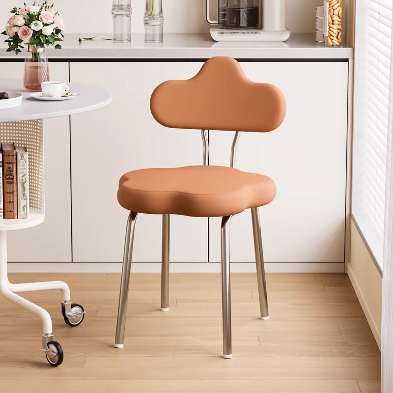 Nordic Flower Leather Swivel Dining Chair
