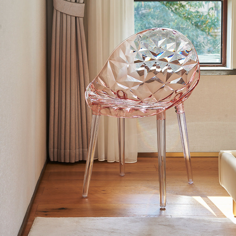 Minimalist Square Acrylic Four-Leg Chair