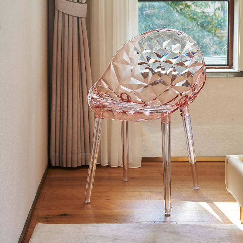 Minimalist Square Acrylic Four-Leg Chair