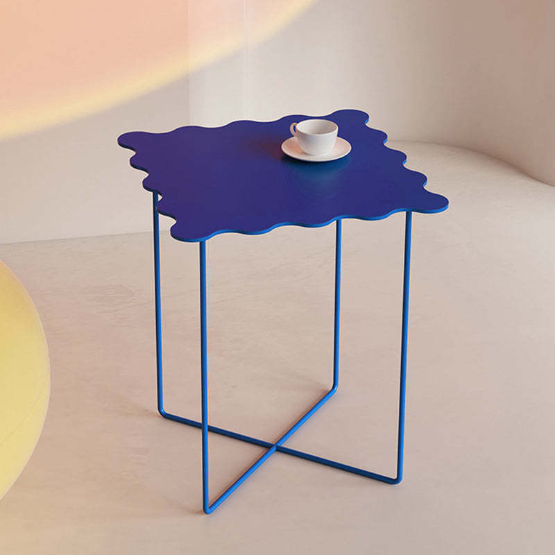 Contemporary Square Wave Iron Coffee Table