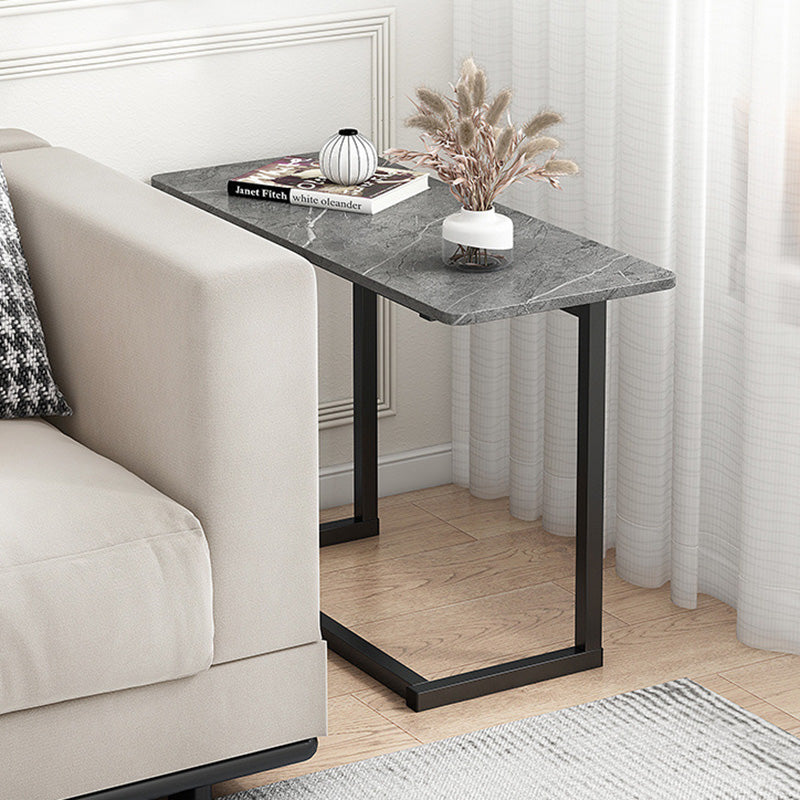 Scandinavian Stainless Steel Rectangular Side Table 4-Leg