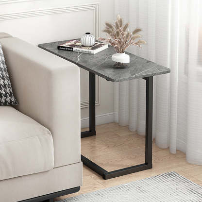 Scandinavian Stainless Steel Rectangular Side Table 4-Leg
