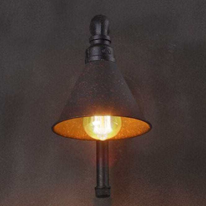 Industrial Vintage Plumbing Cone Iron Sconce