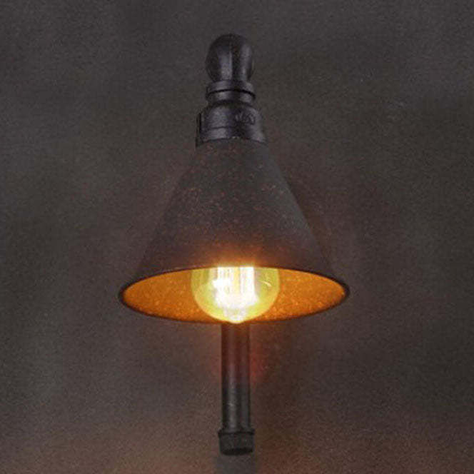 Industrial Vintage Plumbing Cone Iron Sconce