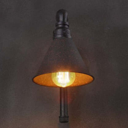 Industrial Vintage Plumbing Cone Iron Sconce