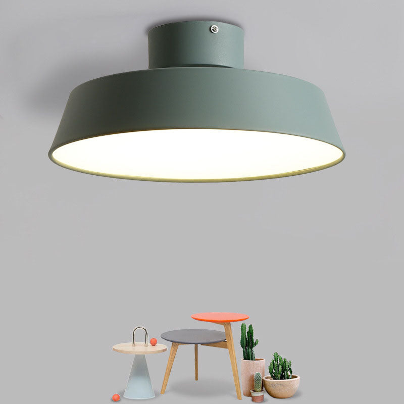 Nordic Minimalist Round Pot Iron LED Flush Mount Light — Neutral Light (4000K) / 110V-120V For US/CA