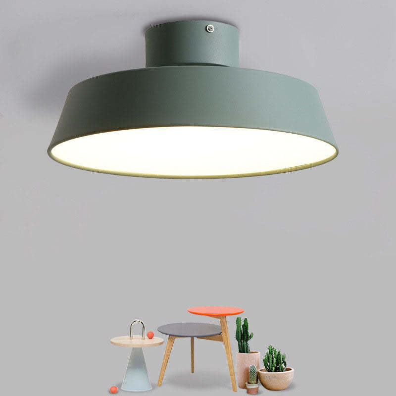 Nordic Minimalist Round Pot Iron LED Flush Mount Light — Neutral Light (4000K) / 110V-120V For US/CA