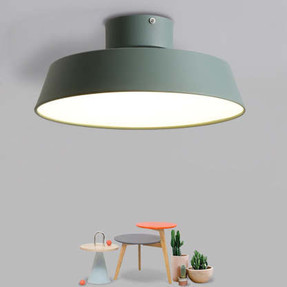 Nordic Minimalist Round Pot Iron LED Flush Mount Light — Neutral Light (4000K) / 110V-120V For US/CA