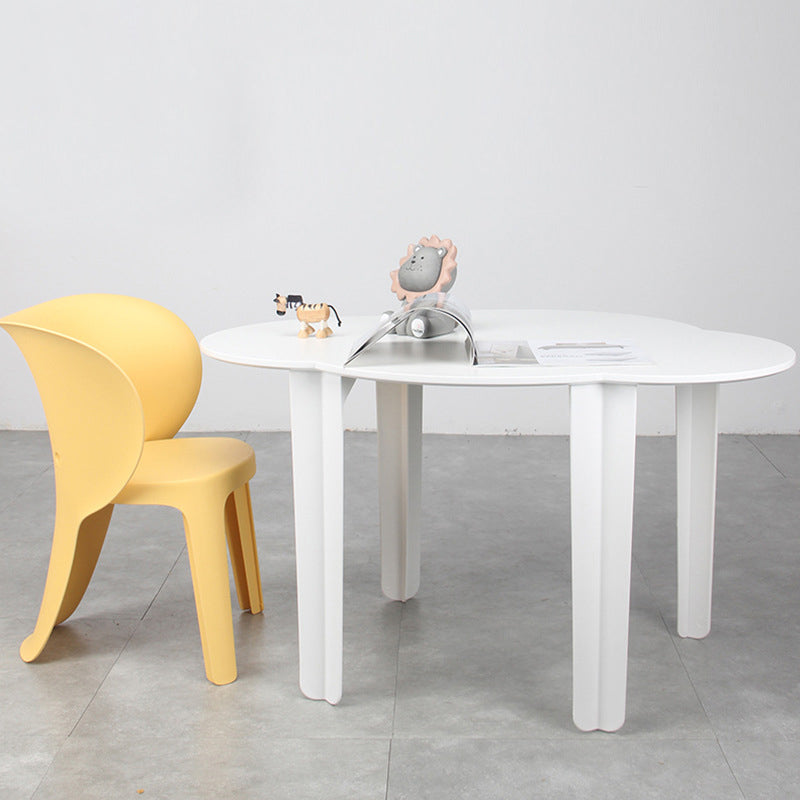 Minimalist Cloud Plastic Four-Leg Dining Table
