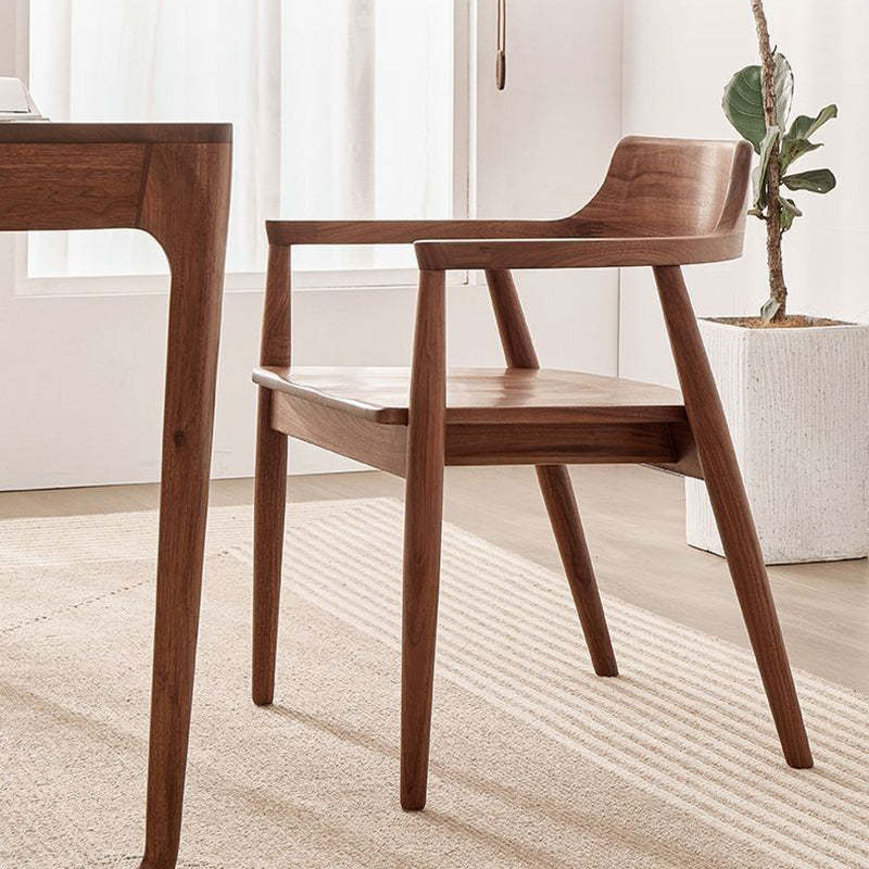 Nordic Ash Wood Curved Dining Chair