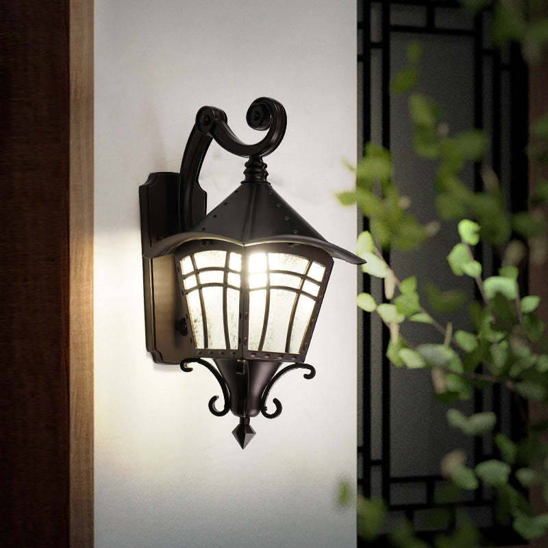 European Aluminum Glass Cone Cylinder Wall Sconce