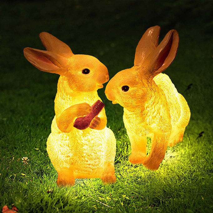 Solar Rabbit Squirrel Resin LED Outdoor Landscape Light