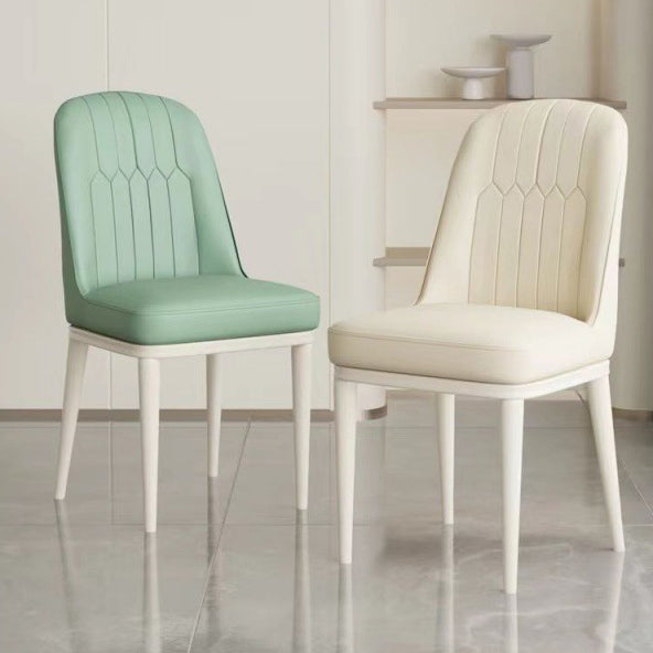 Minimalist PU Leather Steel Dining Chair