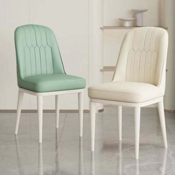 Minimalist PU Leather Steel Dining Chair