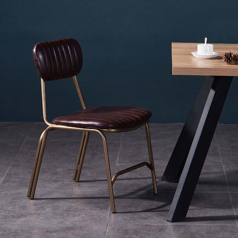 PU Leather Upholstered Metal Dining Chair