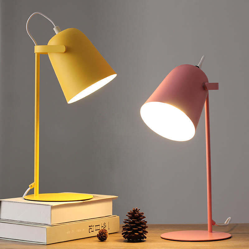 Nordic Macaron Iron Bucket Table Lamp