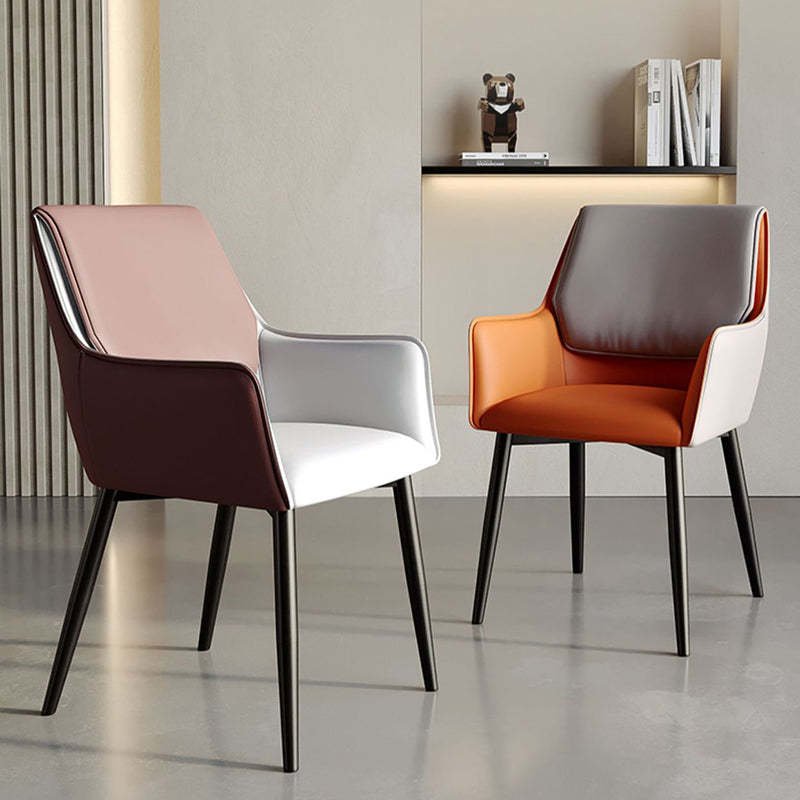 Modern Microfiber Leather Tapered Dining Chair