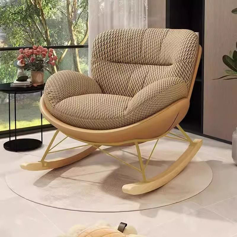 Nordic Houndstooth Velvet Rocking Chair