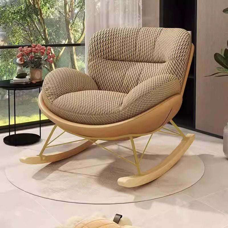 Nordic Houndstooth Velvet Rocking Chair