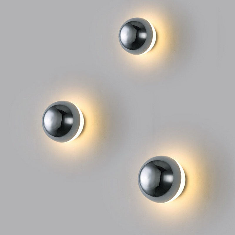Modern Meteorite Semicircle Metal LED Sconce