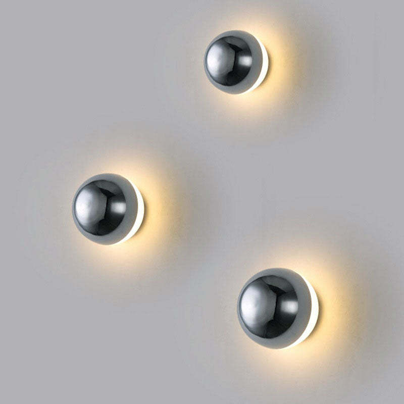 Modern Meteorite Semicircle Metal LED Sconce