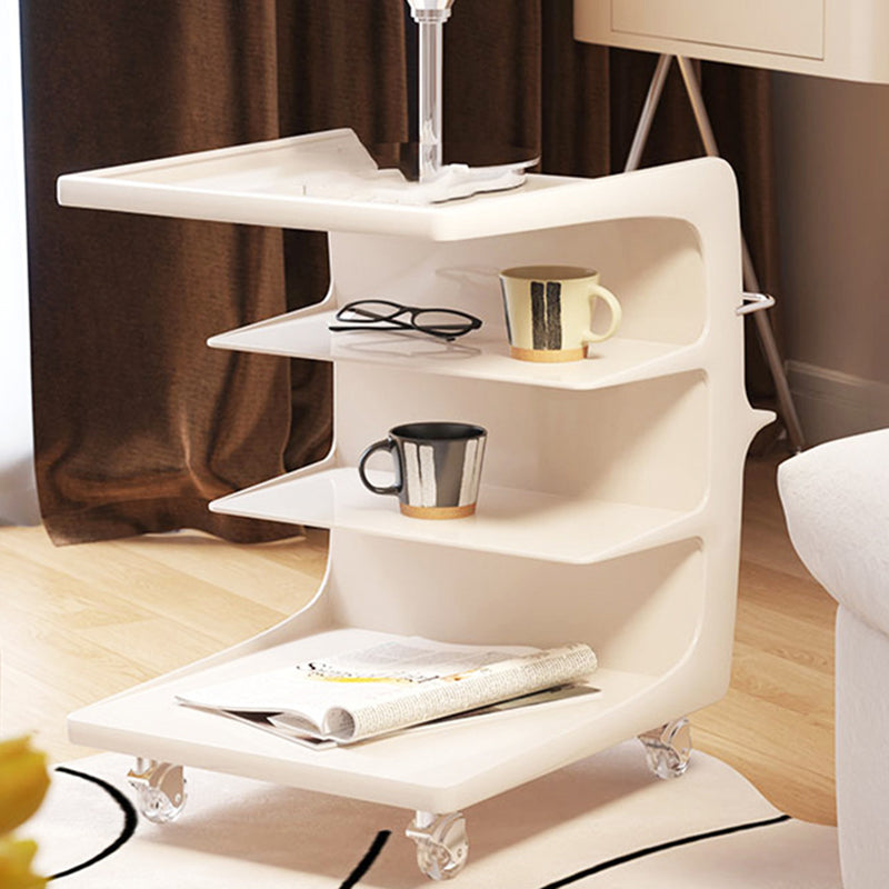 Scandinavian Stainless Steel C-Shape End Table