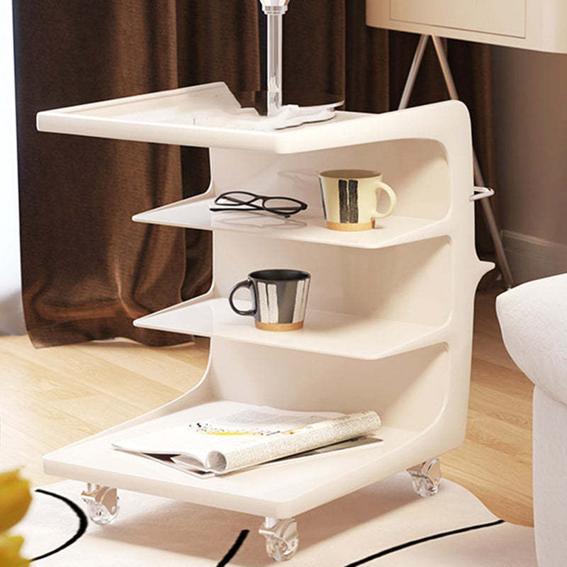 Scandinavian Stainless Steel C-Shape End Table