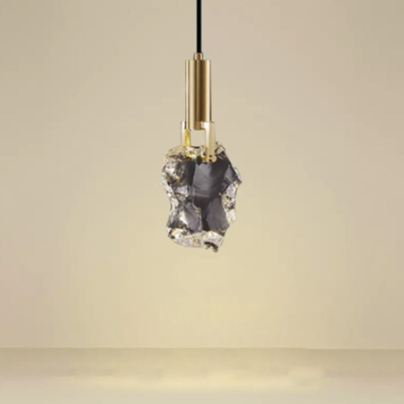 Modern Luxe Copper Crystal Stone Pendant