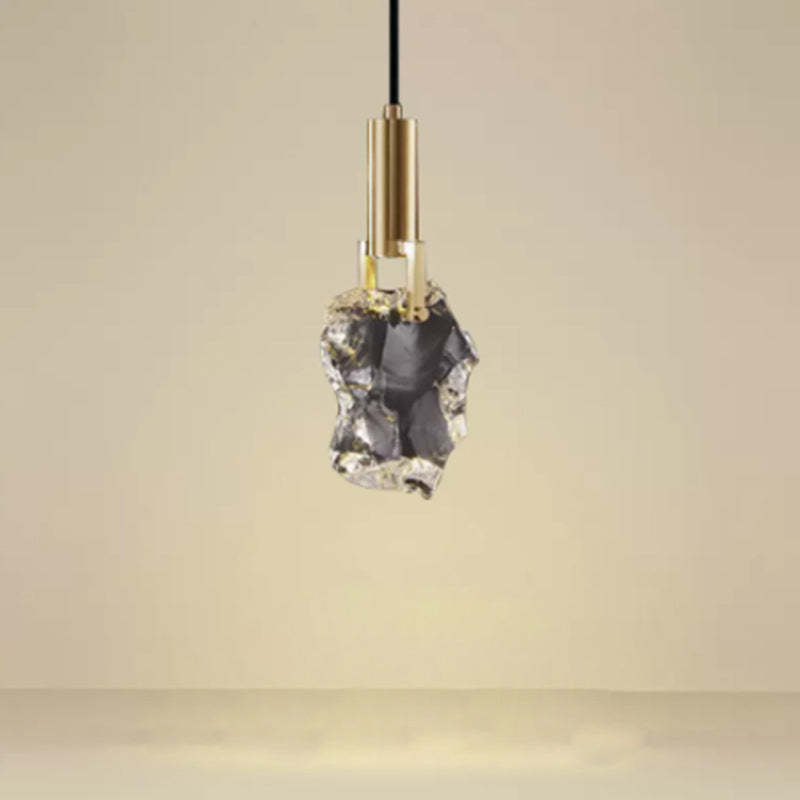 Modern Luxe Copper Crystal Stone Pendant